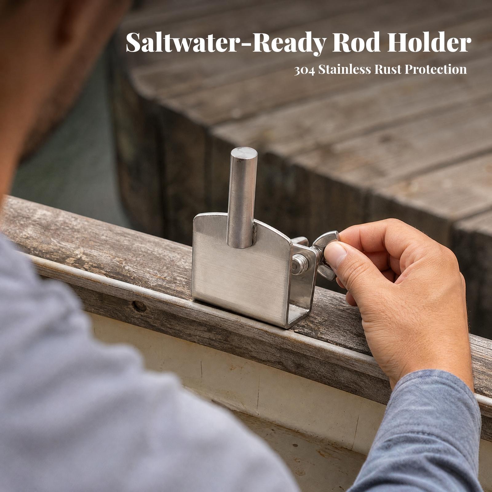 ユニバーサルスイベル釣り竿ホルダー マリンステンレススチール - Fishing Kayak Rod Holder のレビューと価格