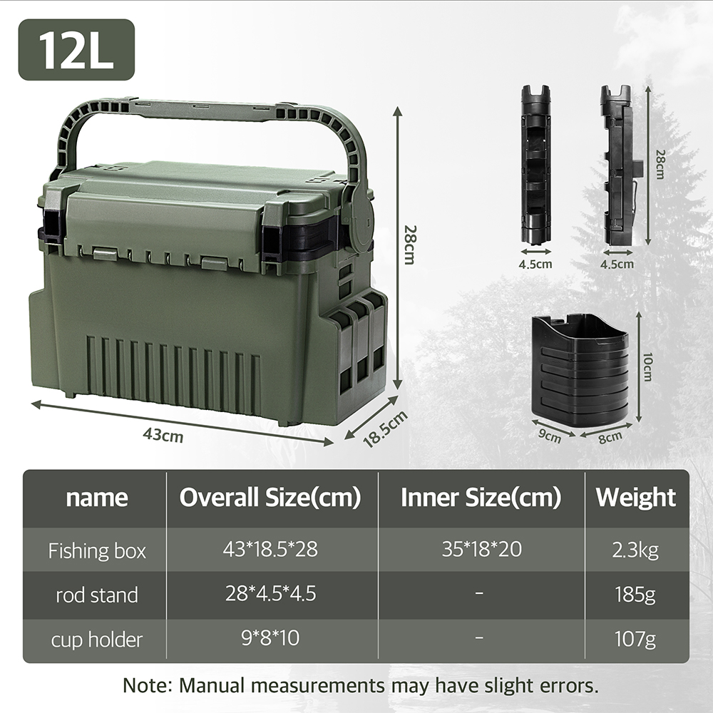 Hunthouse 12L 大型釣り道具箱 43*18.5* - Fishing Kayak Crate のレビューと価格