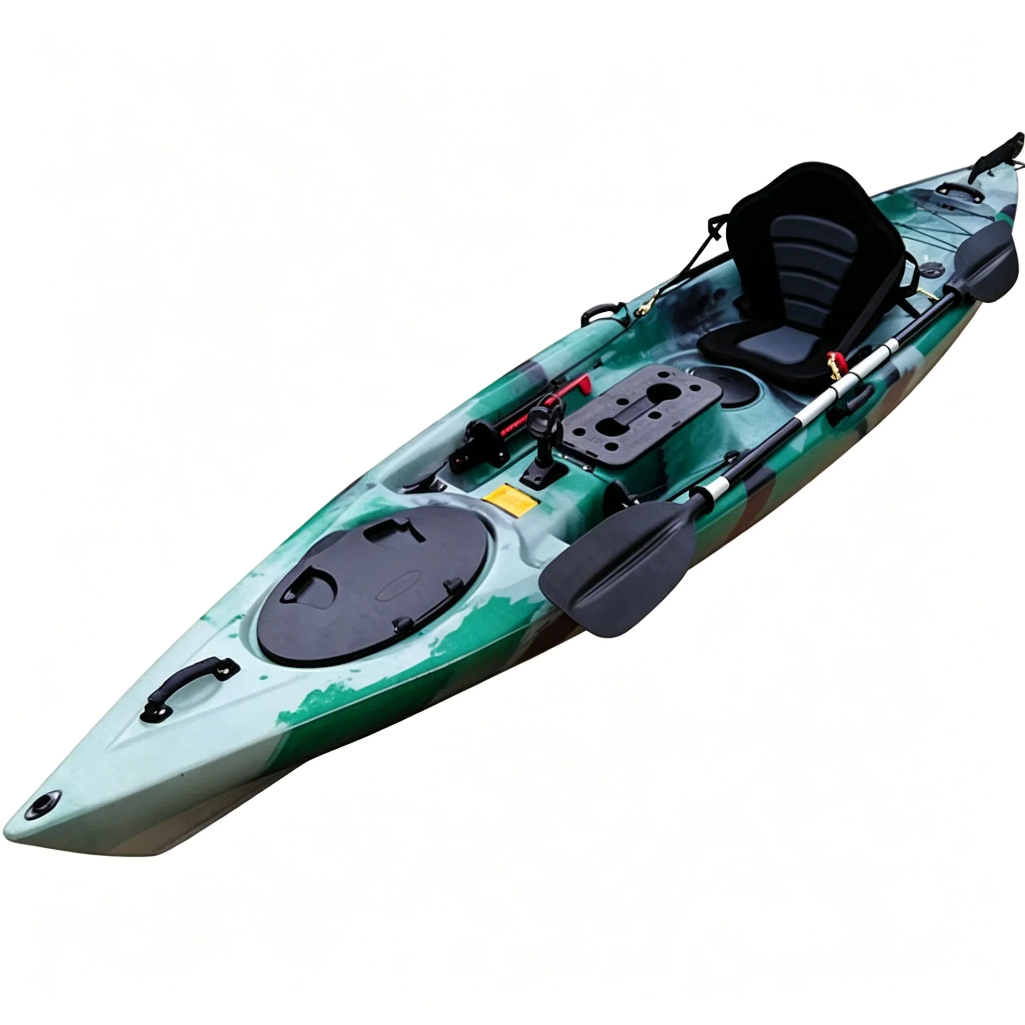 一人用ポリエチレン製ペダル駆動式釣り用カヤック。ロッドホルダ - Fishing Kayak Rod Holder のレビューと価格